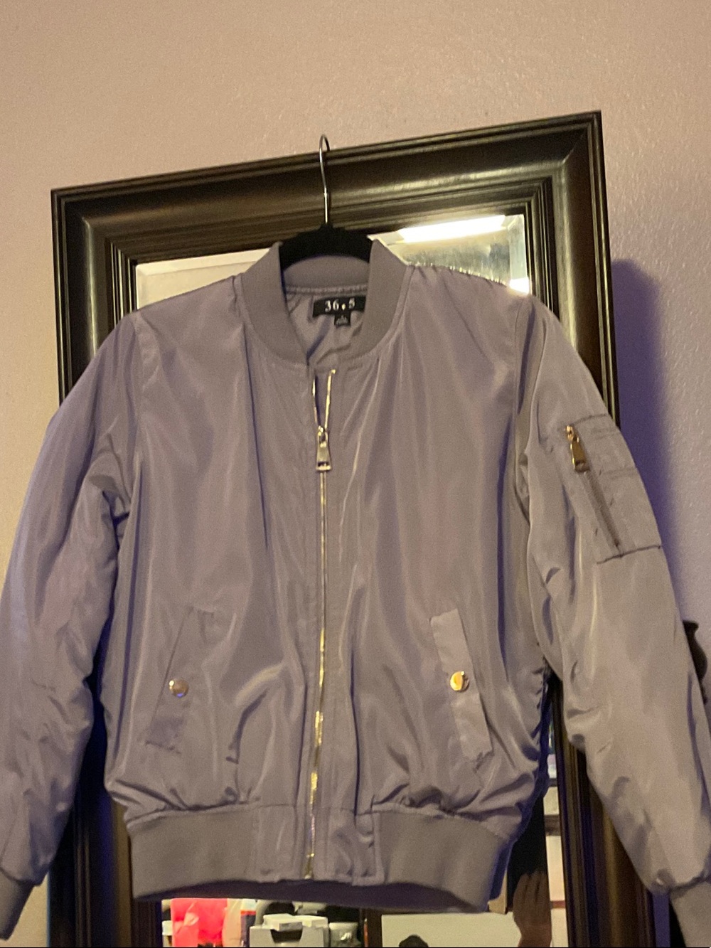 36•5 Lavender Bomber Jacket - Women's Lightweight Flight Jacket